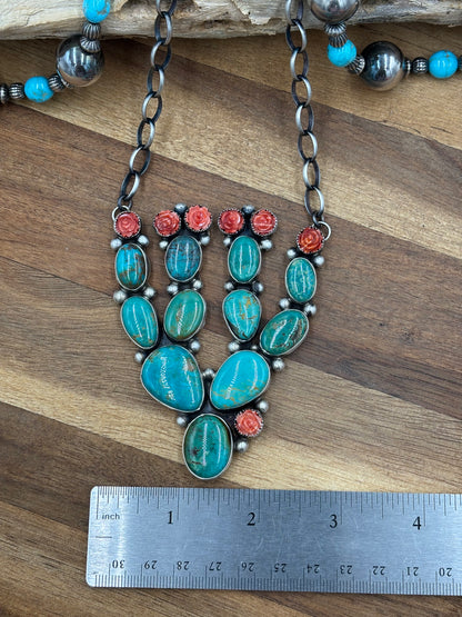 Turquoise & Spiny Cactus by Kathleen Livingston, Navajo