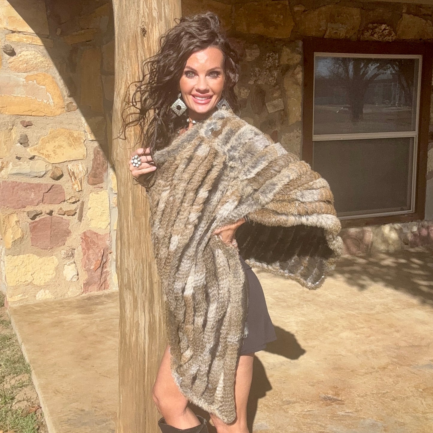 Canyon Creek Fur Poncho