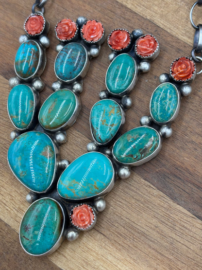Turquoise & Spiny Cactus by Kathleen Livingston, Navajo
