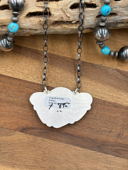 Mixed Stone Half Cluster Necklace #4 by Augustine Largo, Navajo