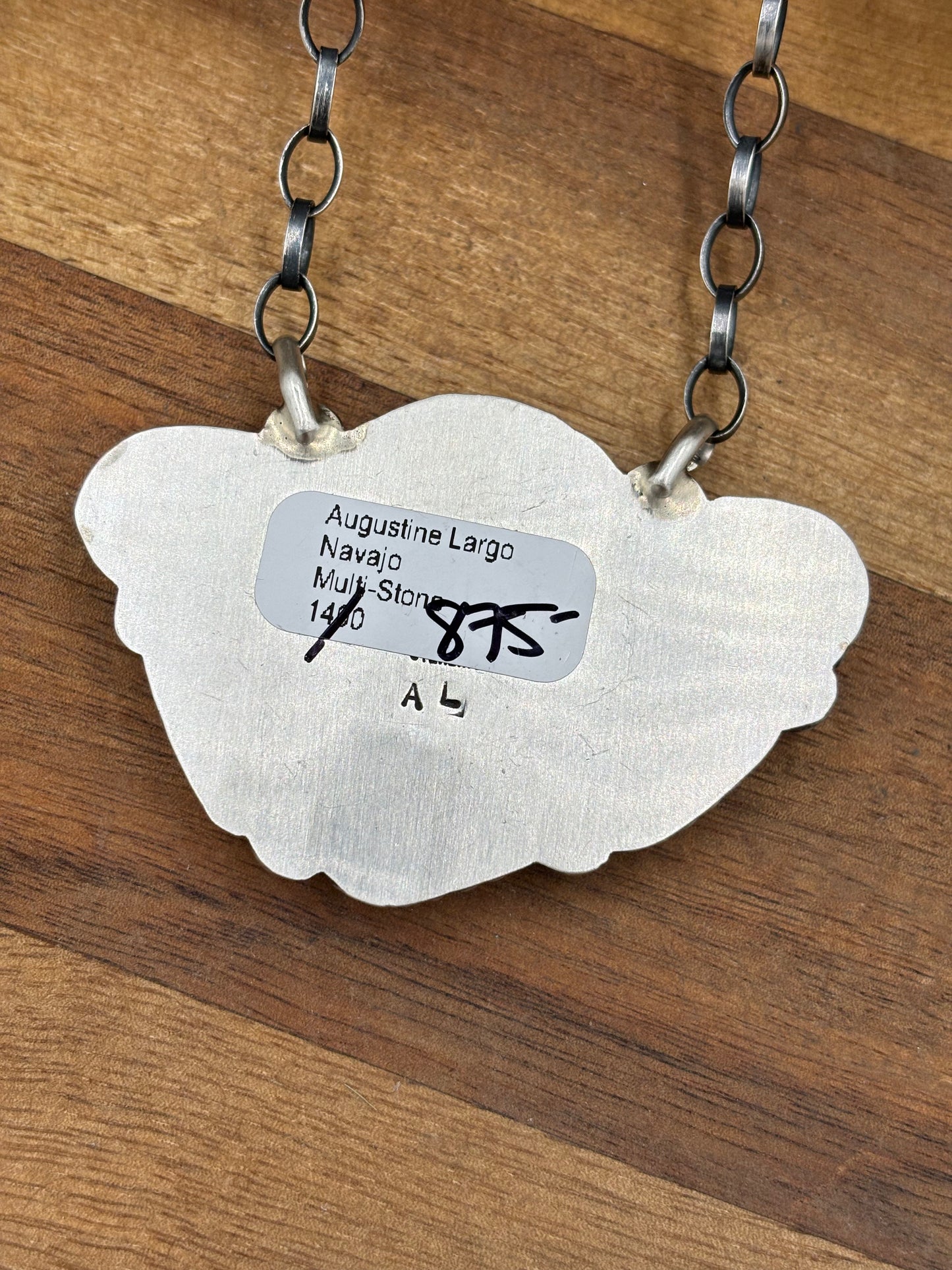 Mixed Stone Half Cluster Necklace #4 by Augustine Largo, Navajo