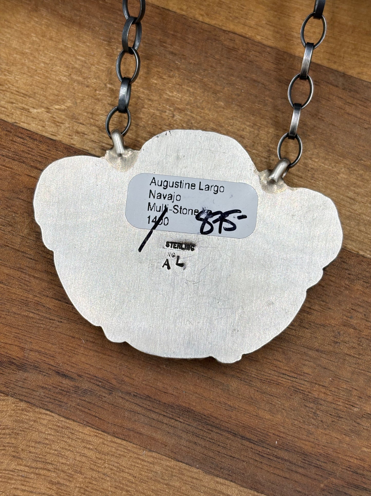 Mixed Stone Half Cluster Necklace #5 by Augustine Largo, Navajo
