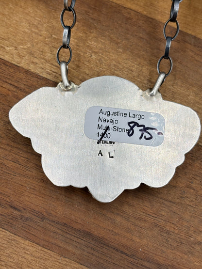 Mixed Stone Half Cluster Necklace #6 by Augustine Largo, Navajo
