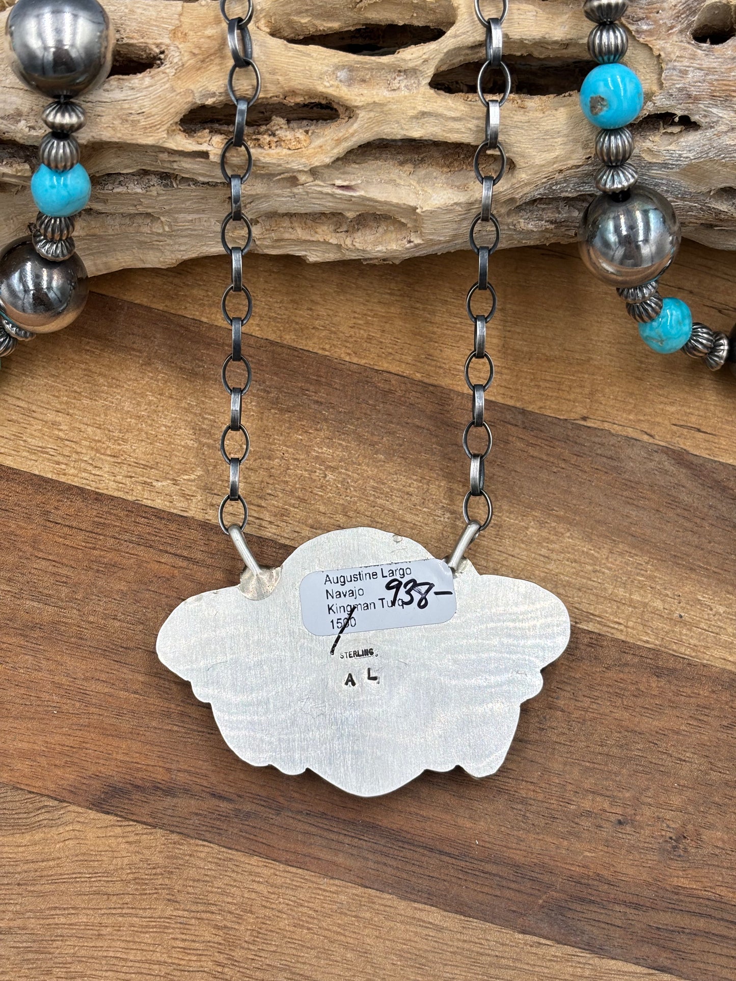 Turquoise Half Cluster Necklace #8 by Augustine Largo, Navajo
