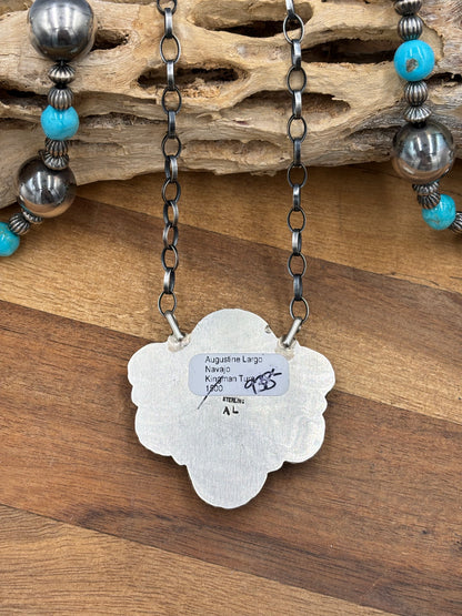 Turquoise Half Cluster Necklace #9 by Augustine Largo, Navajo