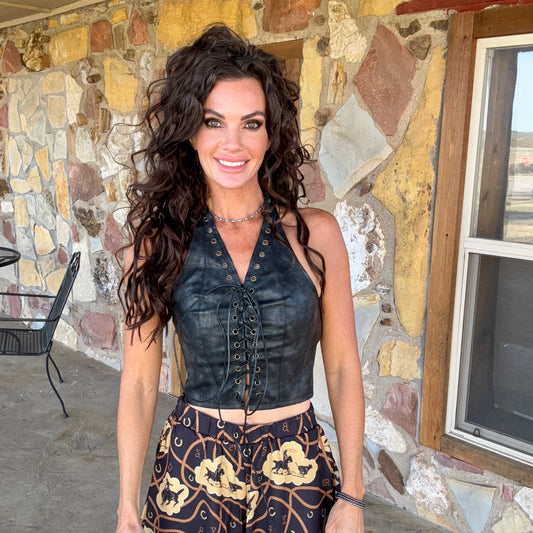 Black Stallion Halter Top
