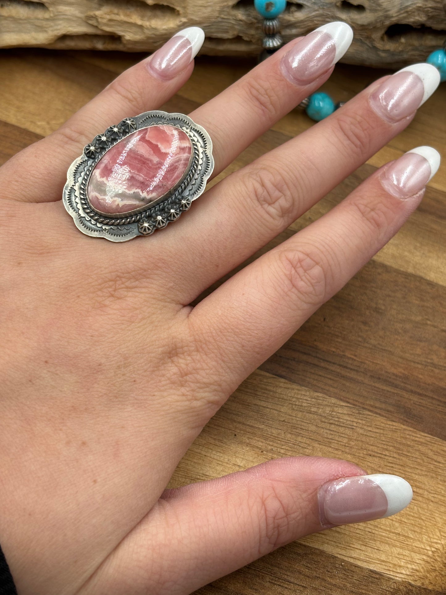 Rhodochrosite Ring #2 Adjustable