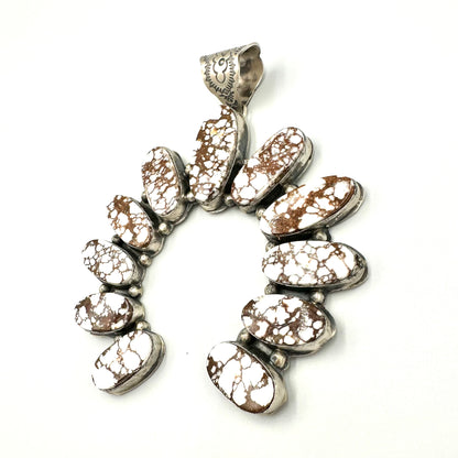 Wild Horse Naja Pendant by Gilbert Nez, Navajo