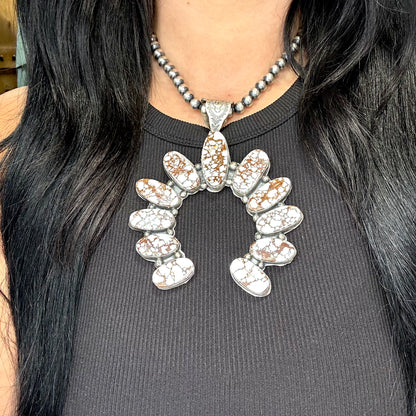 Wild Horse Naja Pendant by Gilbert Nez, Navajo