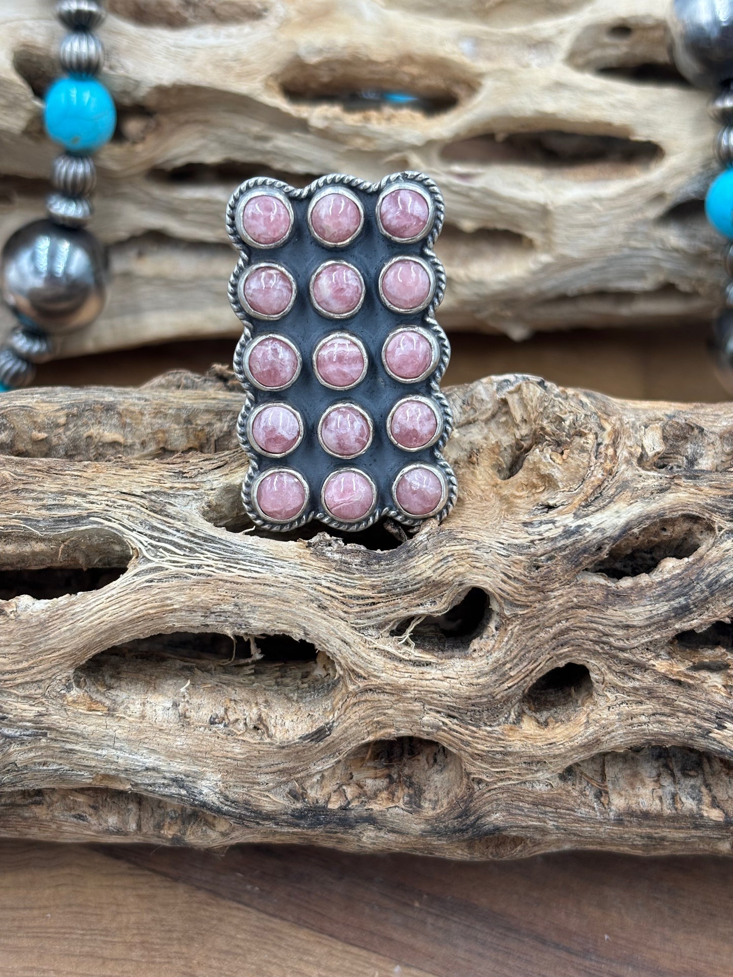 Rhodochrosite Ring #4 Adjustable