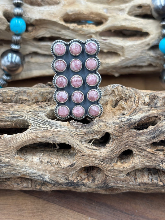 Rhodochrosite Ring #4 Adjustable