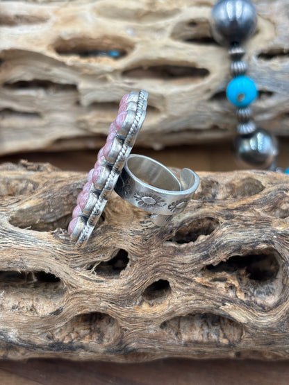 Rhodochrosite Ring #4 Adjustable