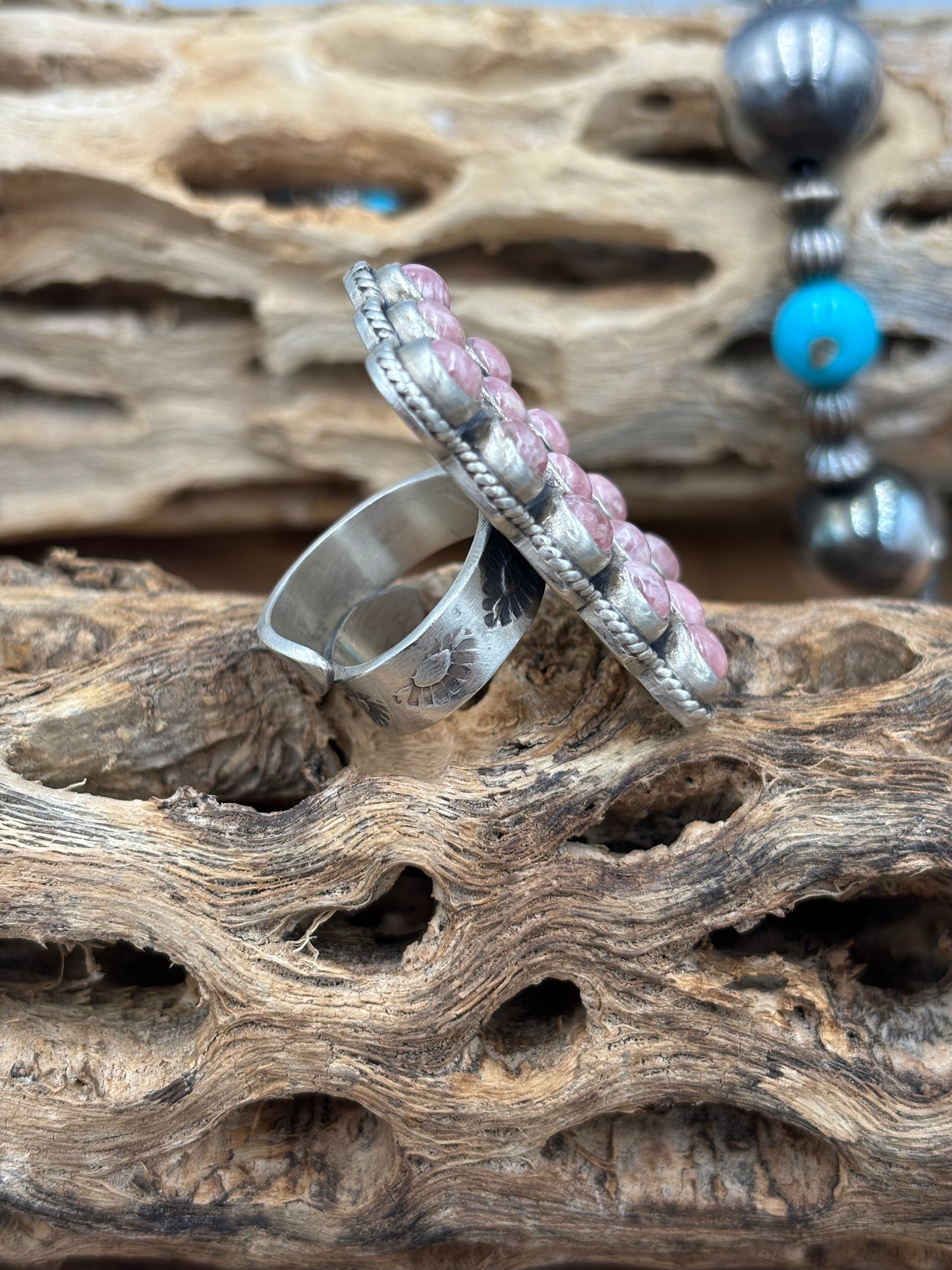 Rhodochrosite Ring #4 Adjustable