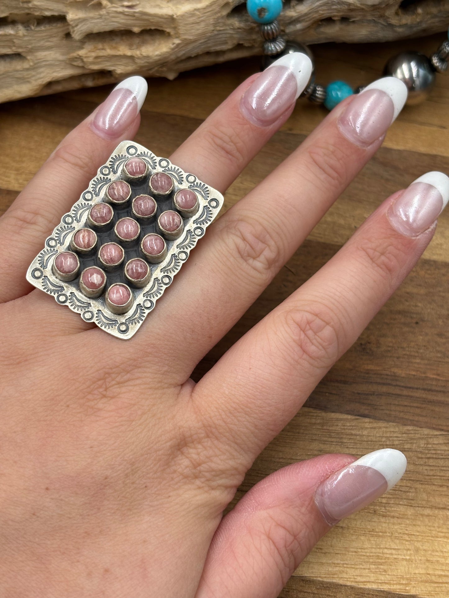 Rhodochrosite Ring #5 Adjustable