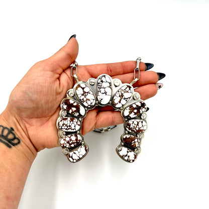 Wild Horse Naja Statement Necklace by Gabriel Jurardo, Mexican