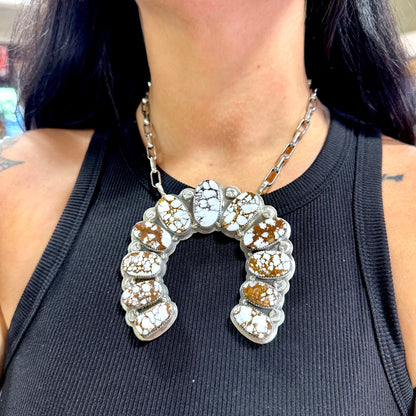 Wild Horse Naja Statement Necklace by Gabriel Jurardo, Mexican