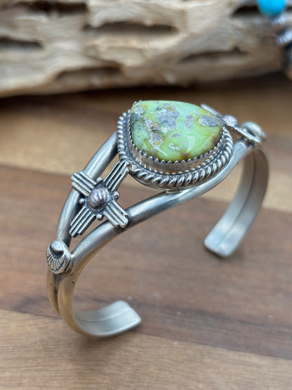 Palomino Zia Cuff by Gabriel Jurardo, Mexican