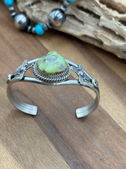 Palomino Zia Cuff by Gabriel Jurardo, Mexican