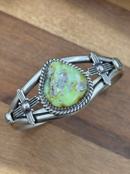 Palomino Zia Cuff by Gabriel Jurardo, Mexican