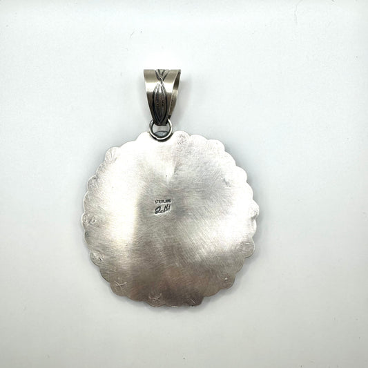 1921 Coin & Orange Spiny Oyster Pendant