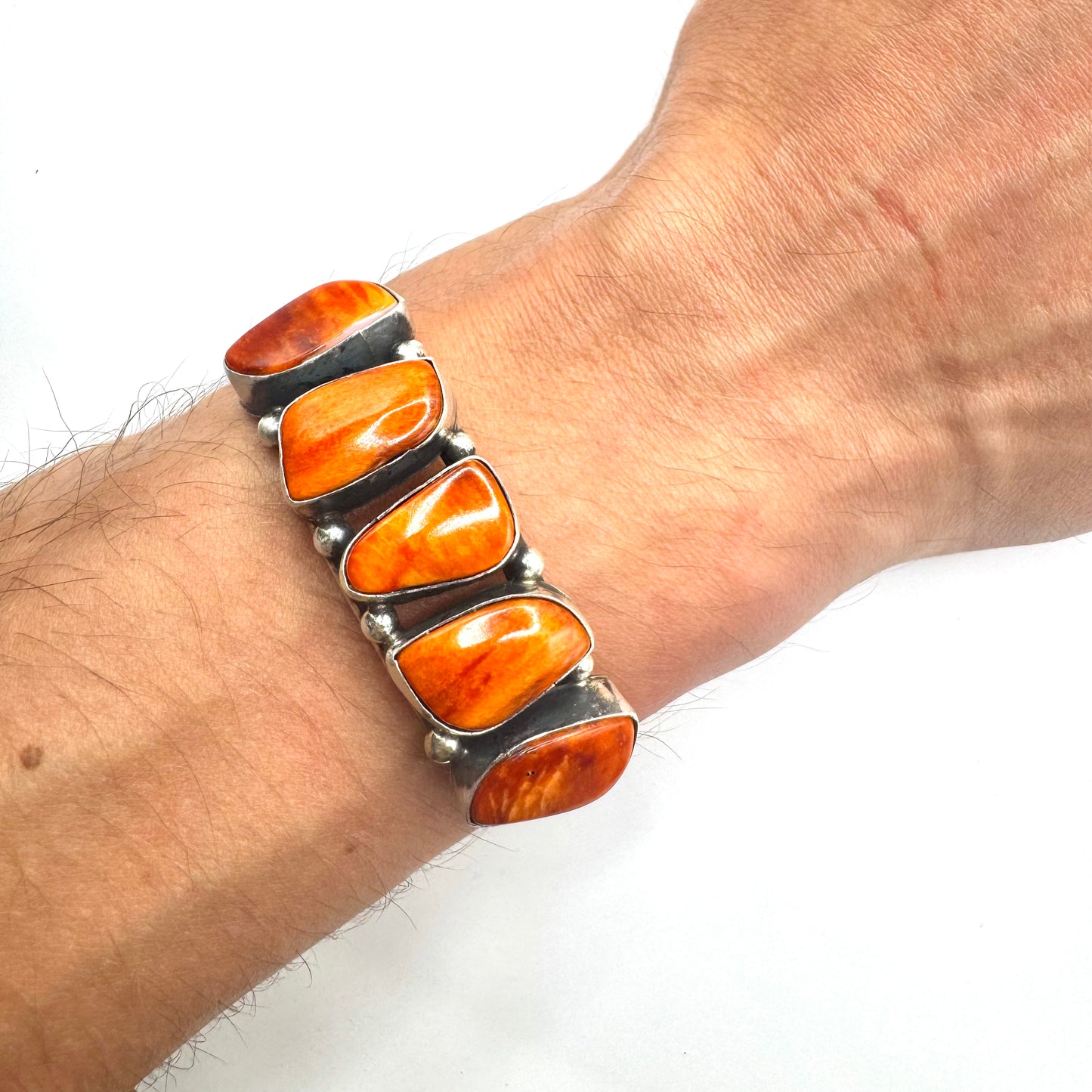 Orange Spiny Oyster Cuff Bracelet