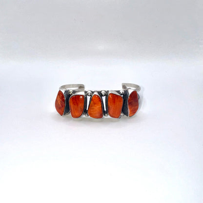 Orange Spiny Oyster Cuff Bracelet