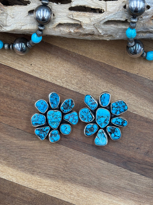 Turquoise Cluster Earrings #1 by Federico Jimenez