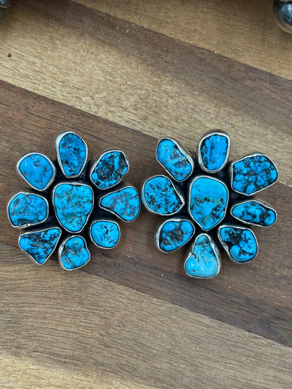 Turquoise Cluster Earrings #1 by Federico Jimenez