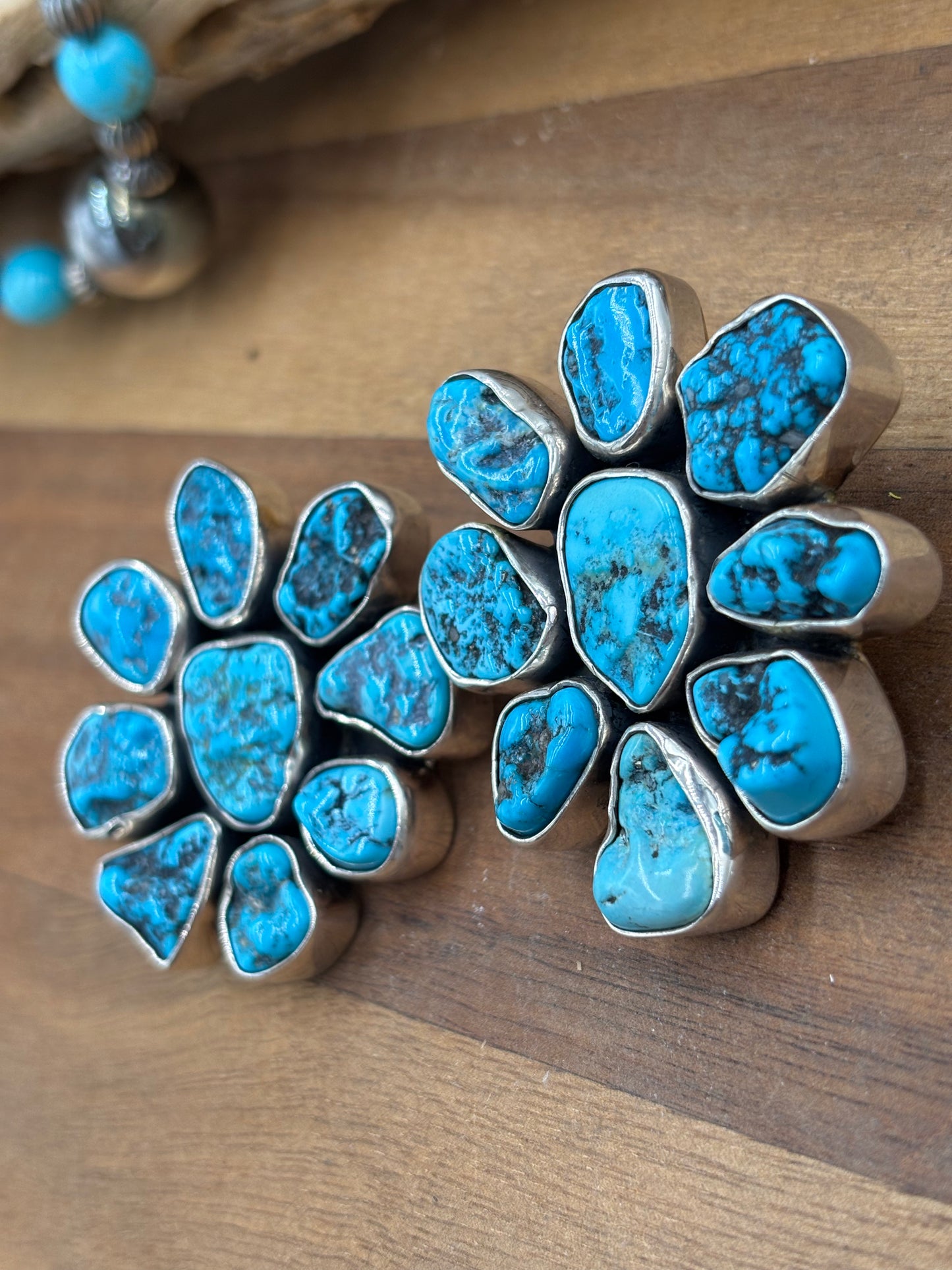 Turquoise Cluster Earrings #1 by Federico Jimenez