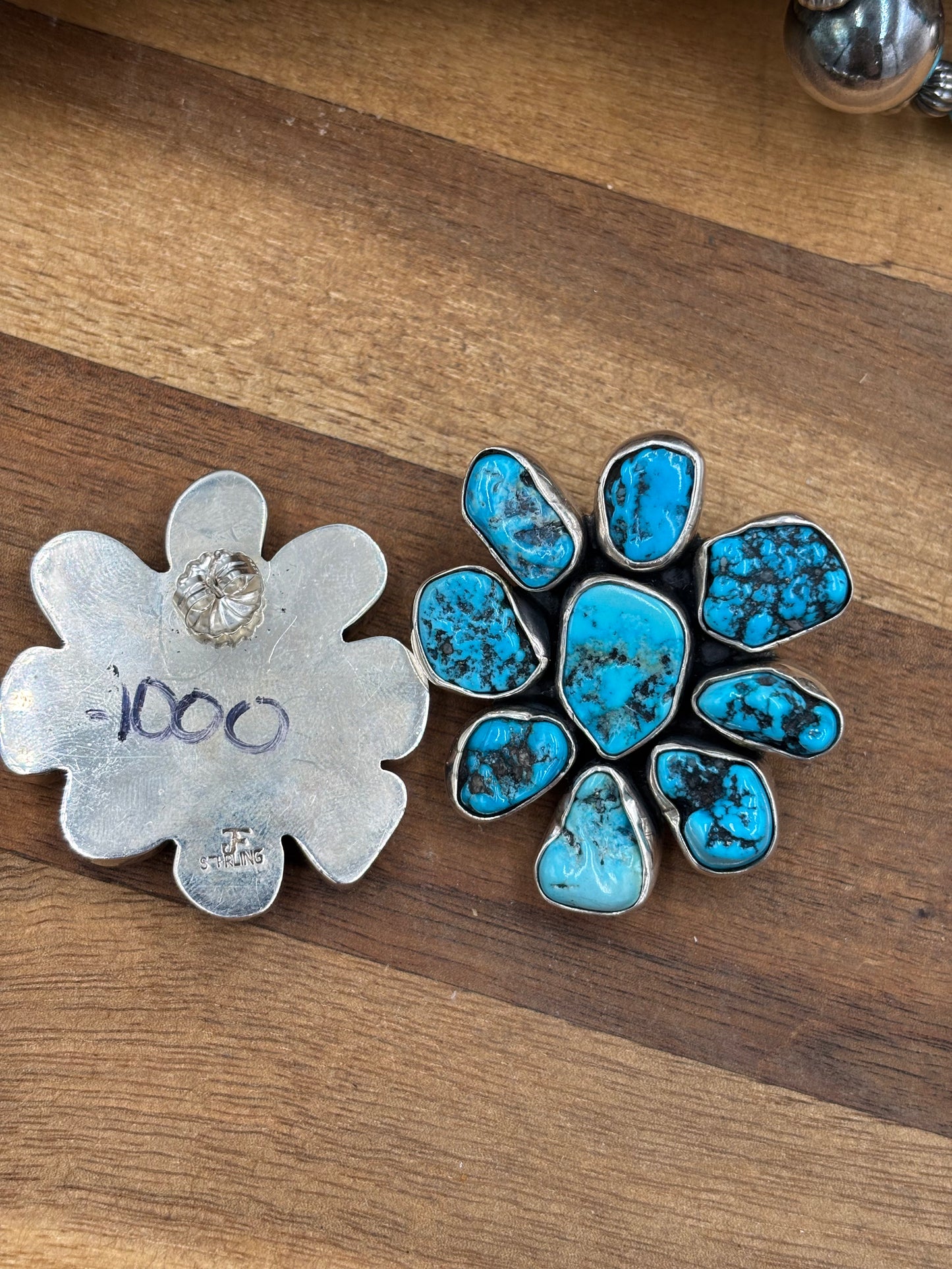 Turquoise Cluster Earrings #1 by Federico Jimenez