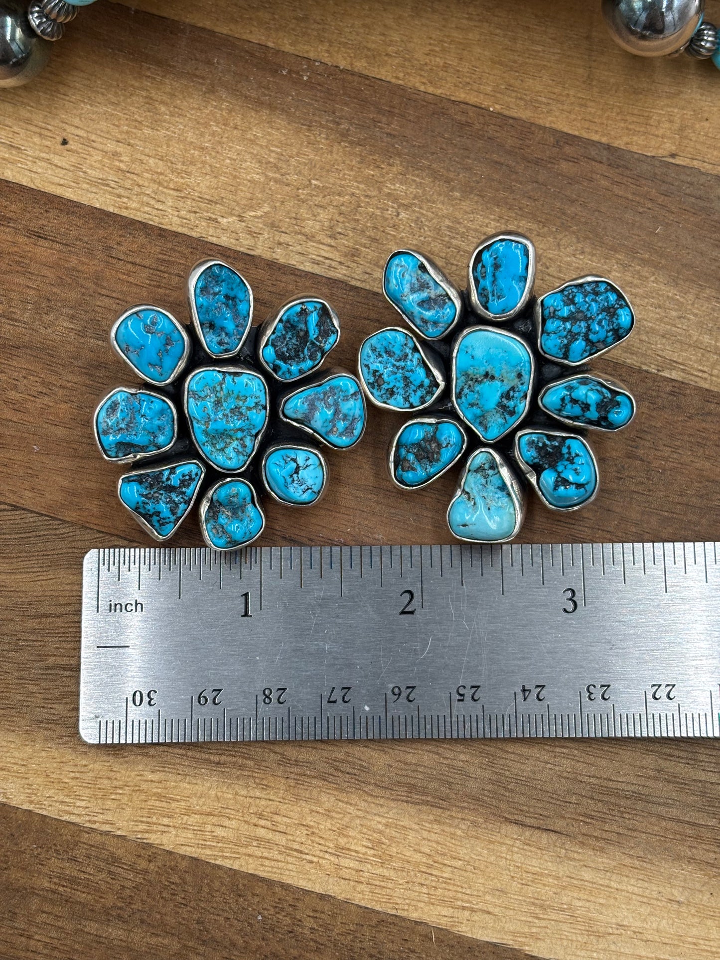Turquoise Cluster Earrings #1 by Federico Jimenez