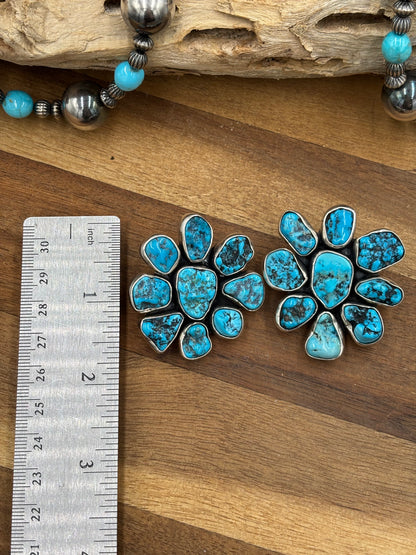 Turquoise Cluster Earrings #1 by Federico Jimenez