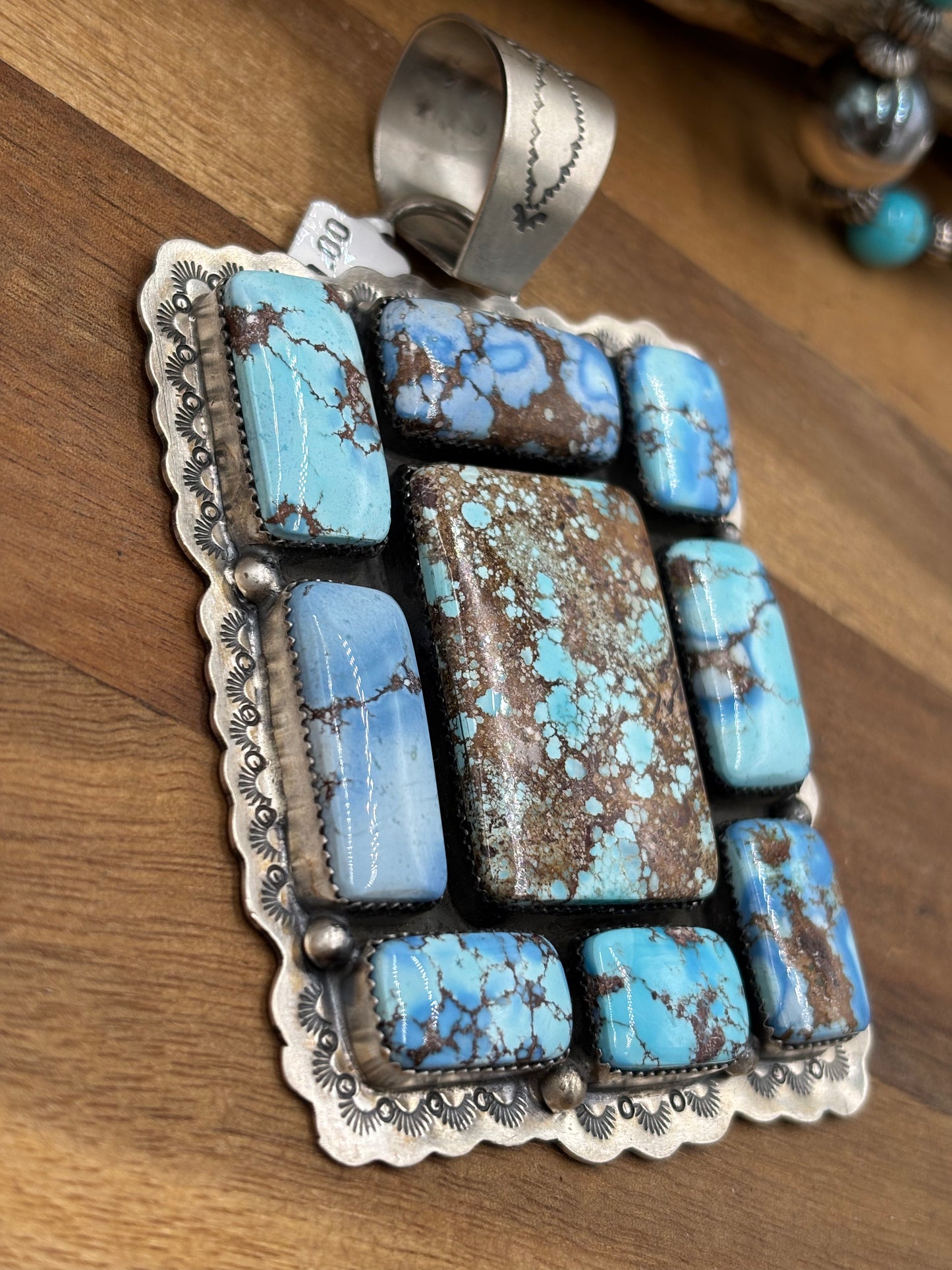 Golden Hills Cluster Pendant by Lyle Piasso, Navajo