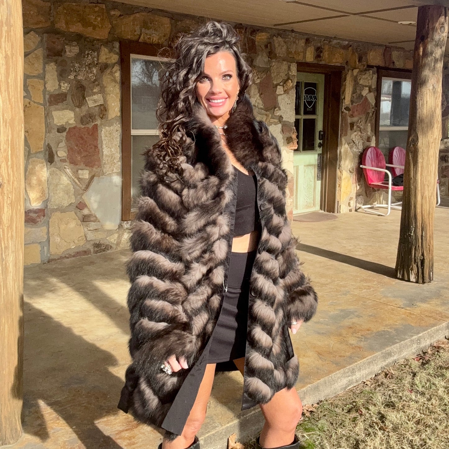 Yukon Belle Reversible Fur Coat