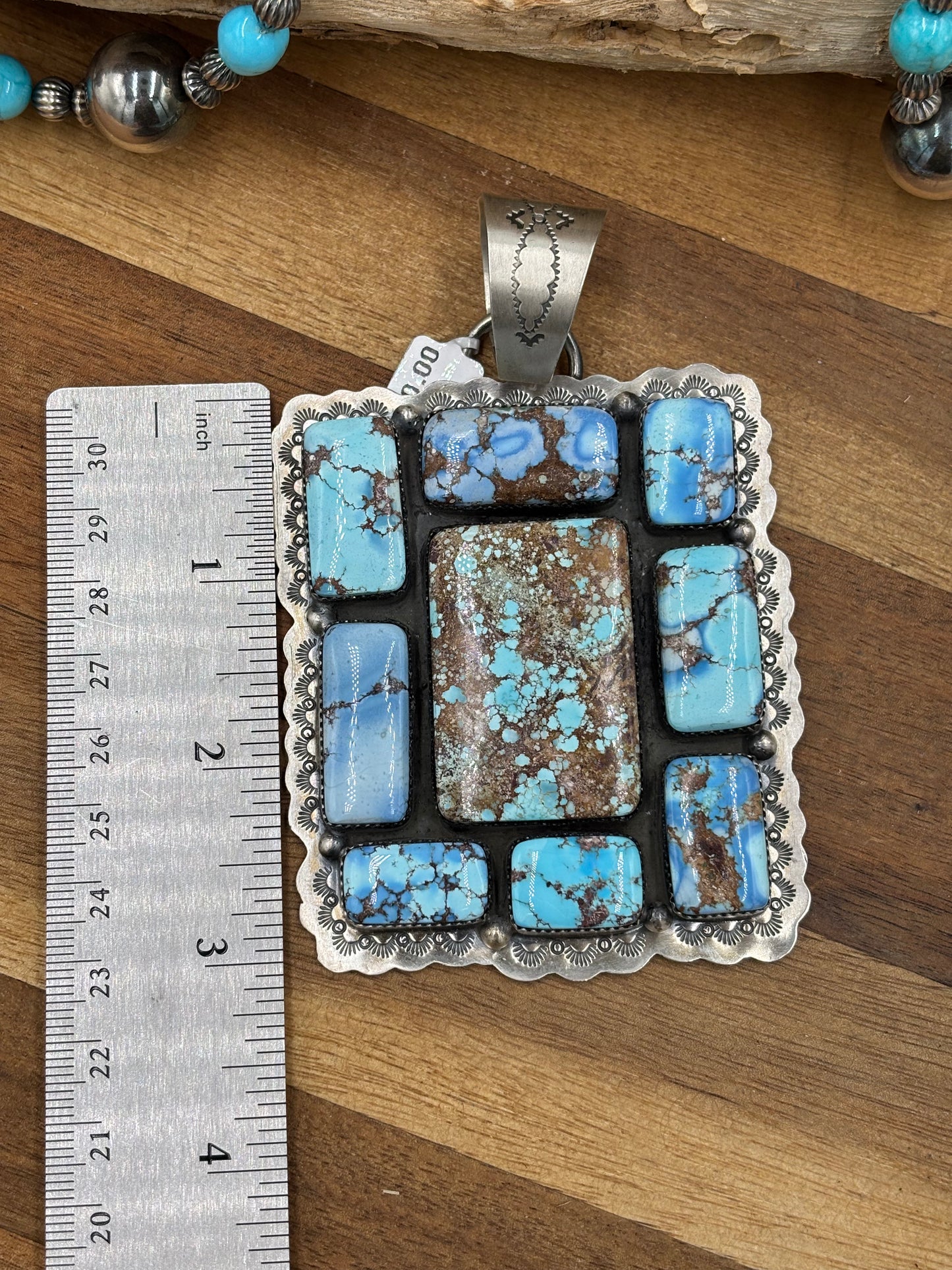 Golden Hills Cluster Pendant by Lyle Piasso, Navajo