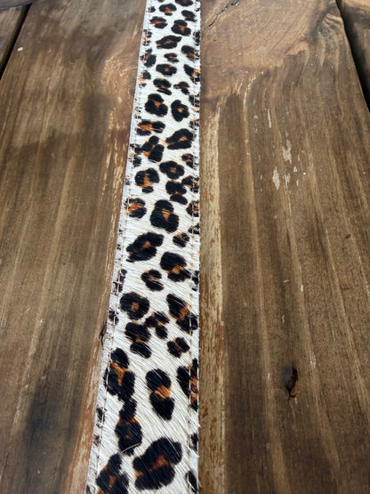 Leopard Hair On Hide Belt