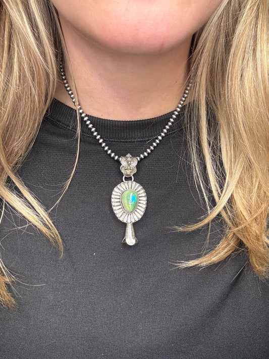 Sonoran Gold Pendant by Jeff Largo, Navajo
