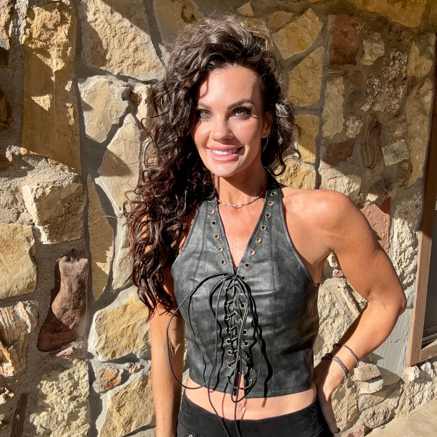 Black Stallion Halter Top