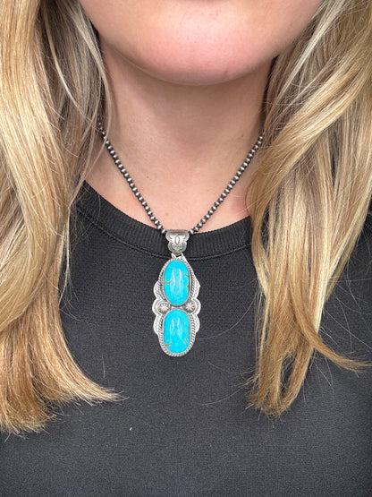 Turquoise Pendant #2 by Boyd Ashley, Navajo
