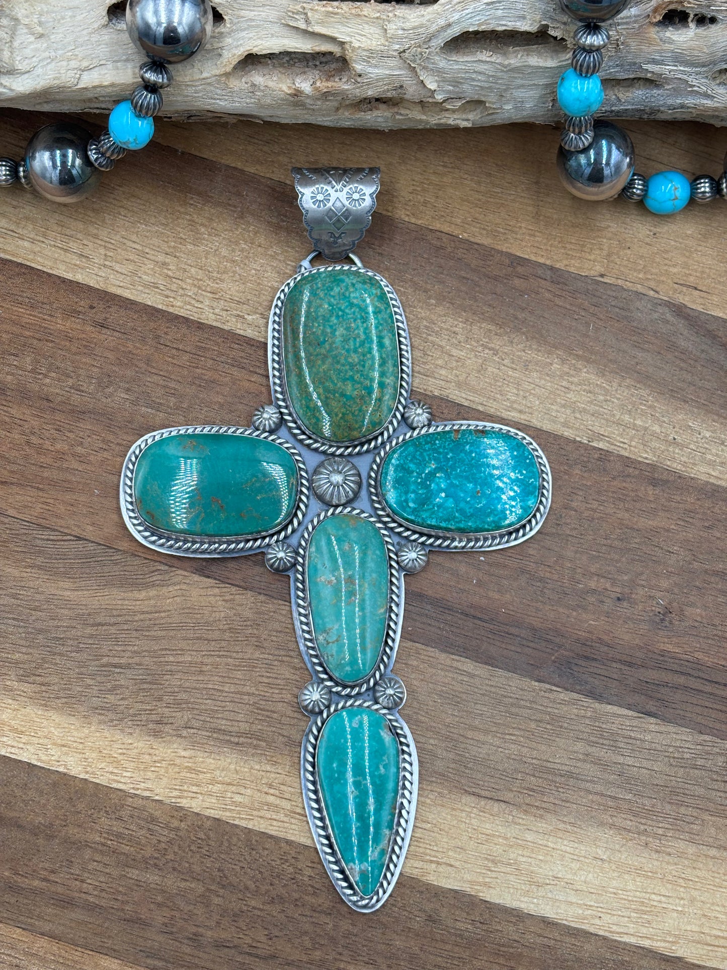 Royston Turquoise Cross Pendant #2