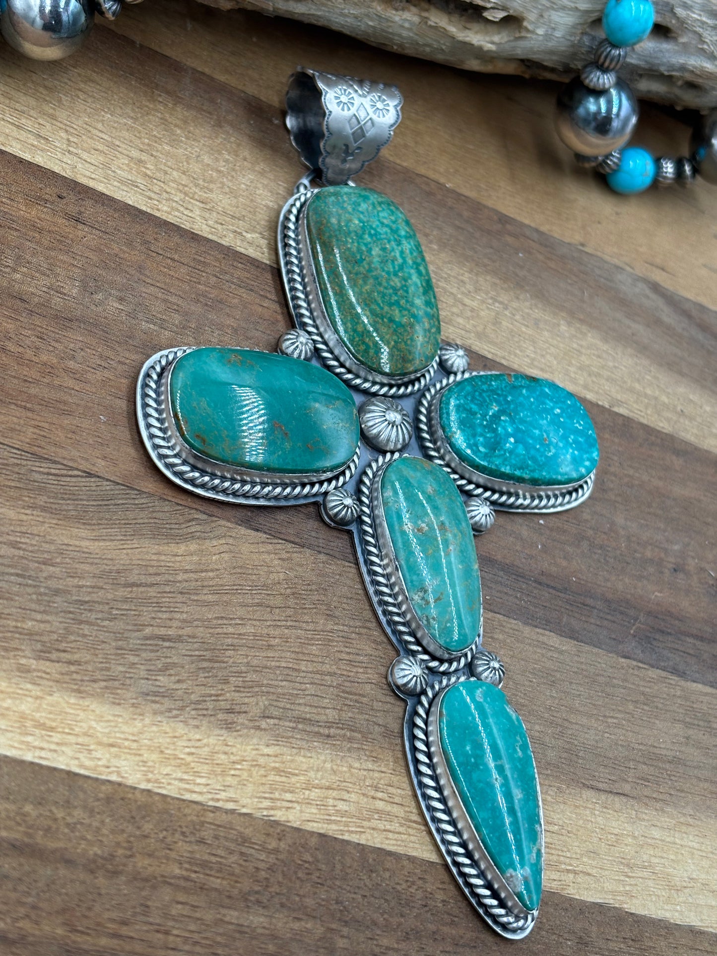 Royston Turquoise Cross Pendant #2