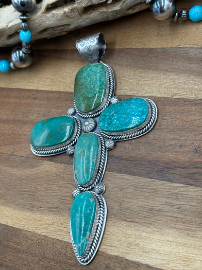 Royston Turquoise Cross Pendant #2