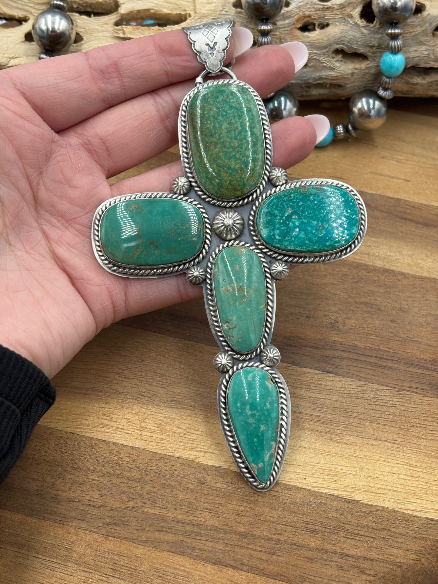 Royston Turquoise Cross Pendant #2
