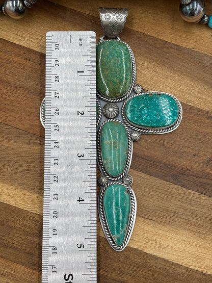 Royston Turquoise Cross Pendant #2