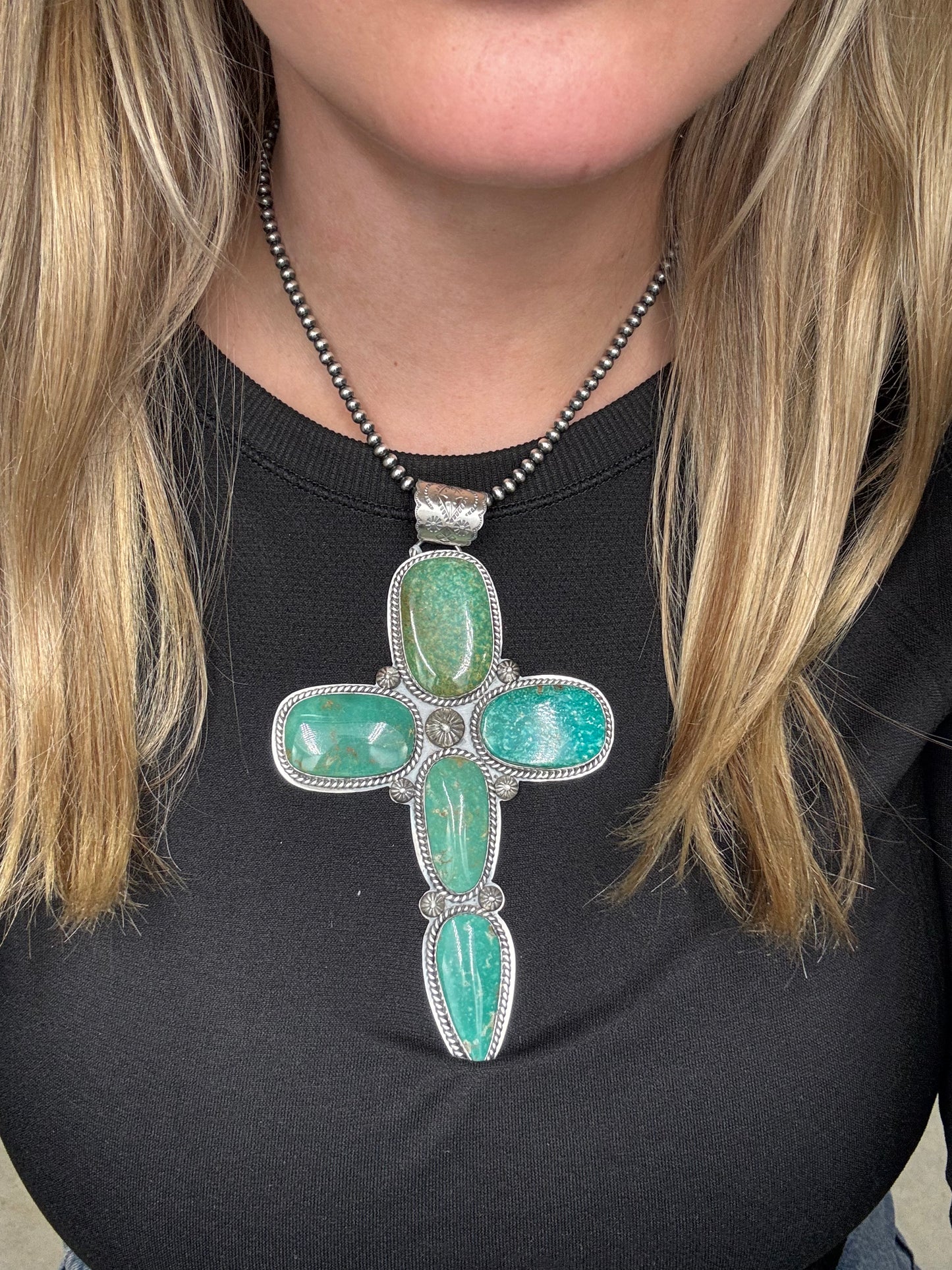 Royston Turquoise Cross Pendant #2