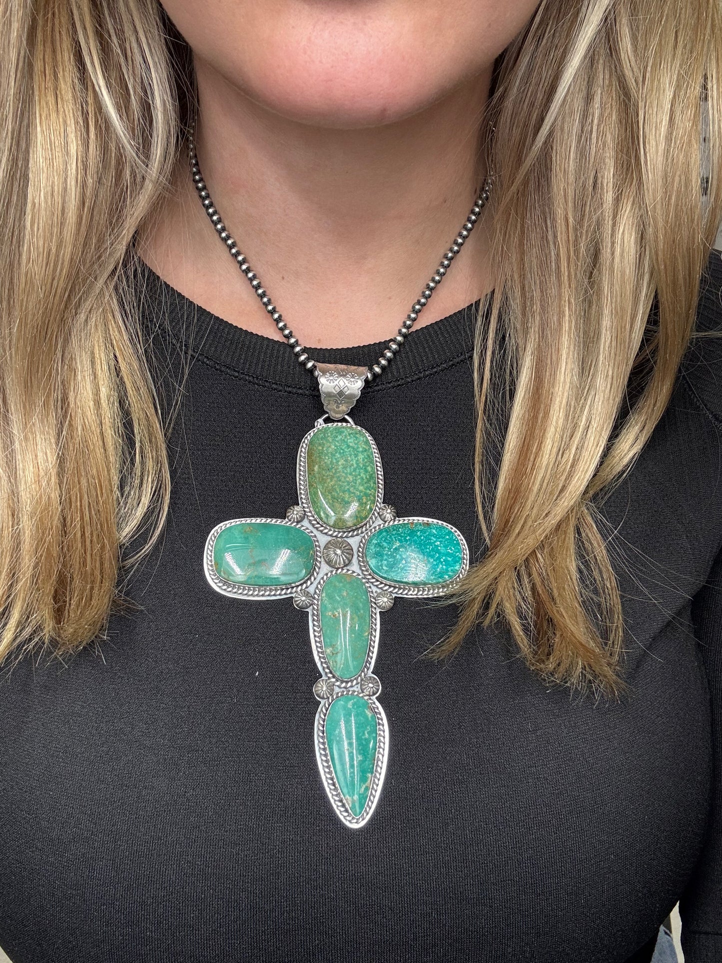 Royston Turquoise Cross Pendant #2