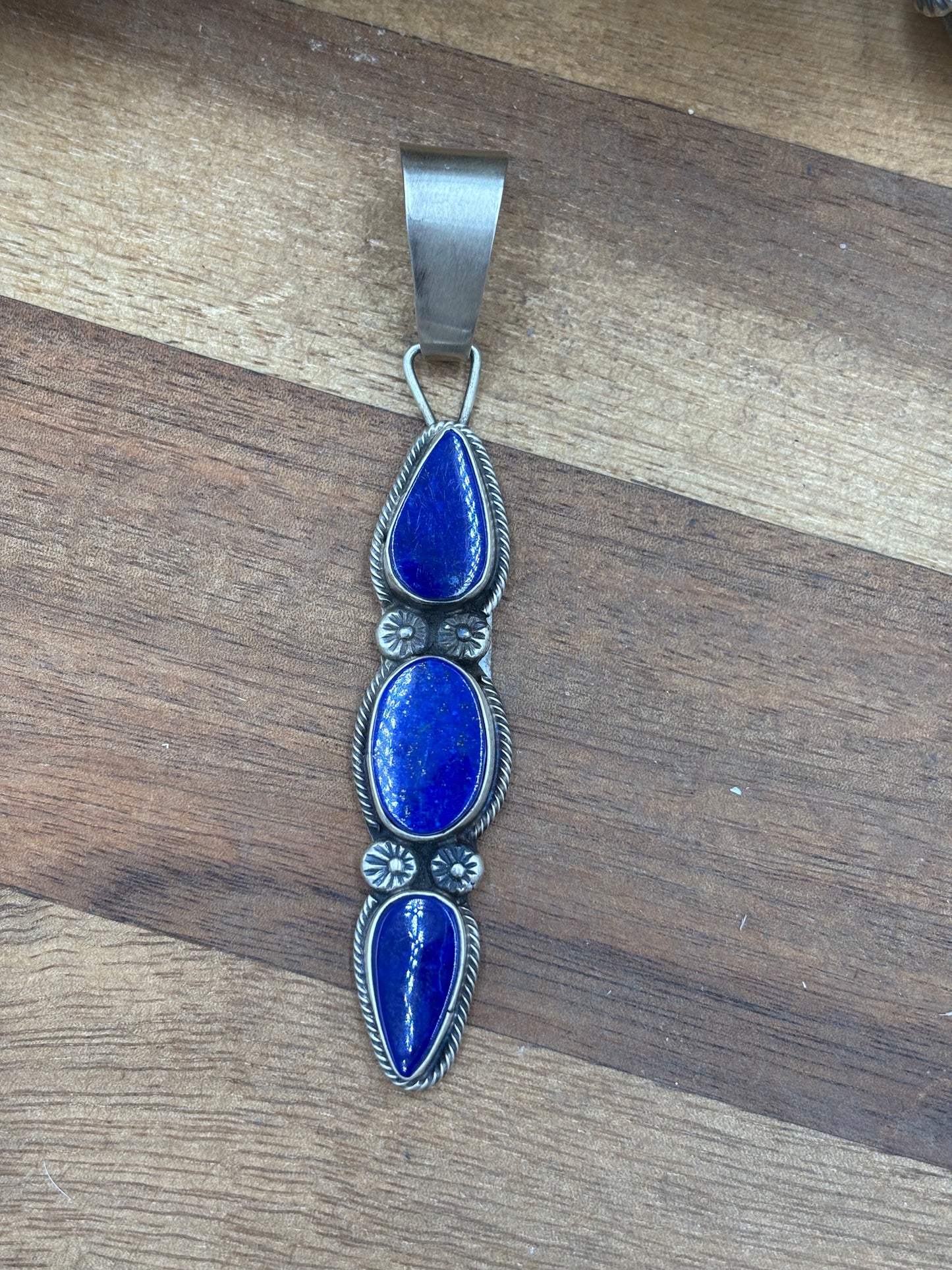 Lapis Pendant #1 by Travis J, Navajo