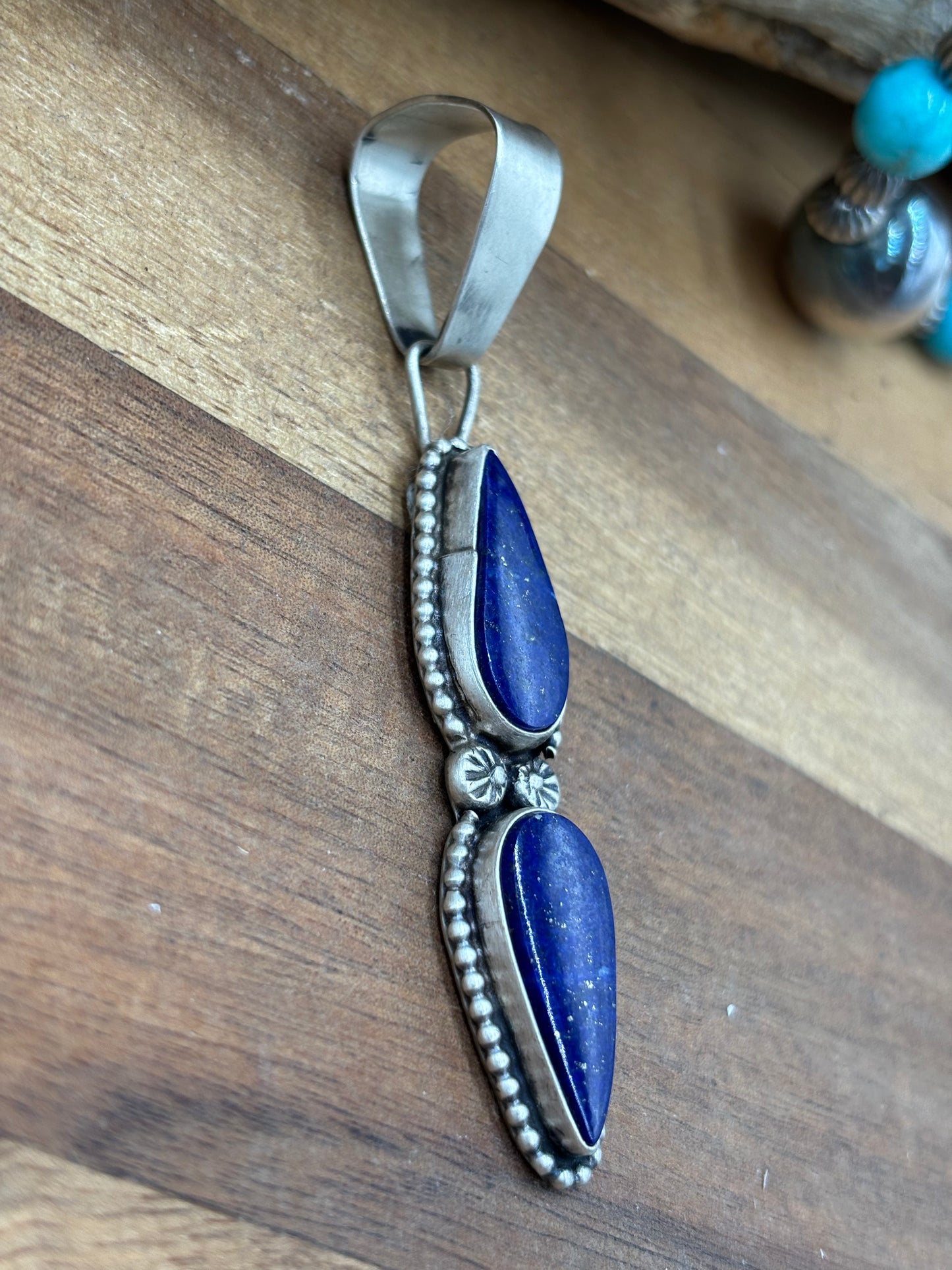 Lapis Pendant #2 by Travis J, Navajo