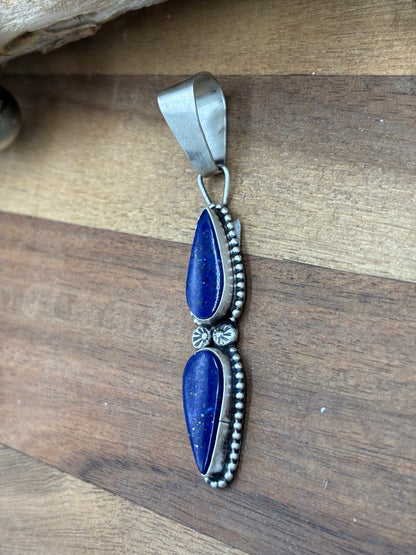 Lapis Pendant #2 by Travis J, Navajo