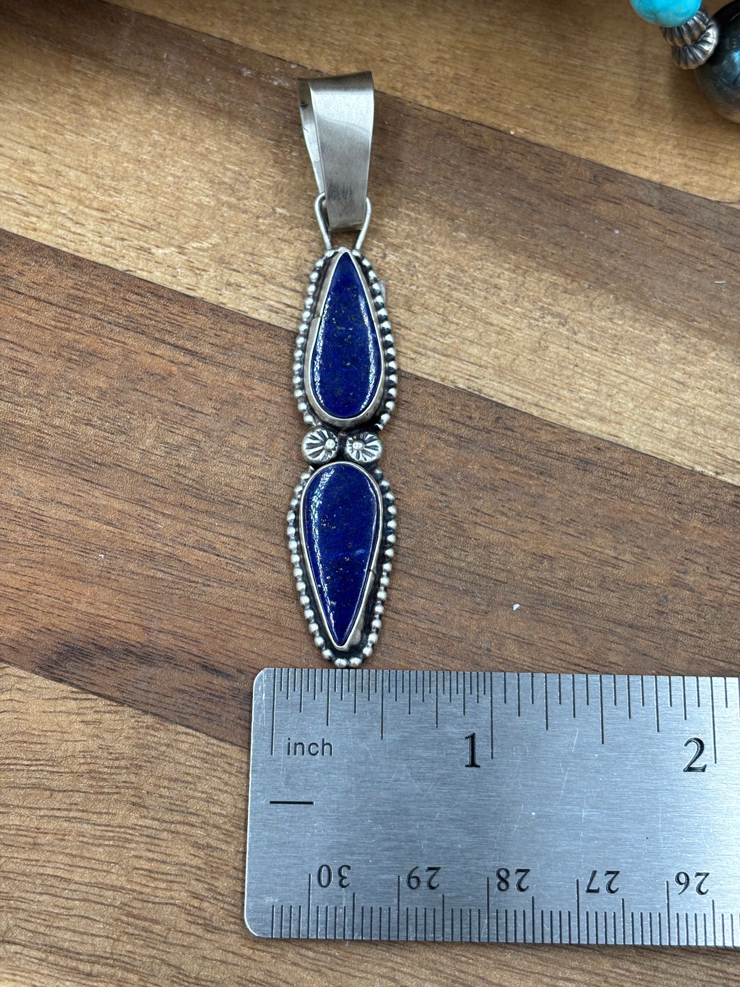 Lapis Pendant #2 by Travis J, Navajo
